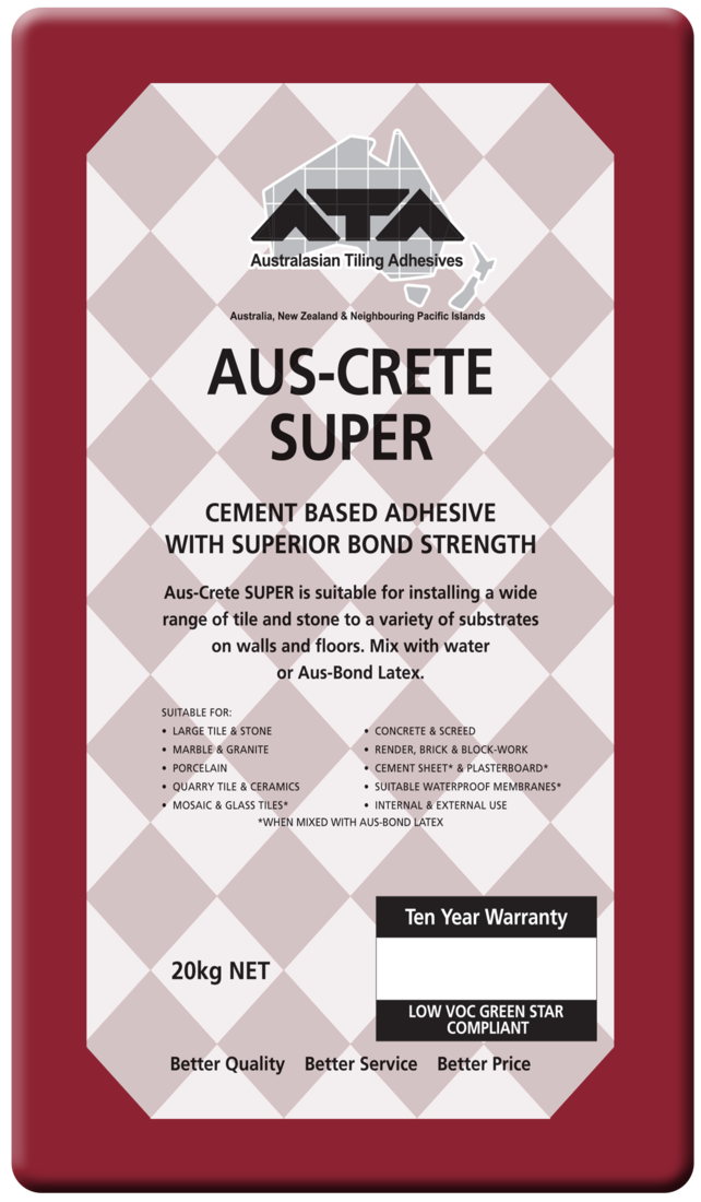 ATA Aus-Crete Super - Bag Maroon 20KG (Grey)