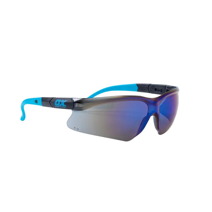 OX Blue Mirrored Safety Specs