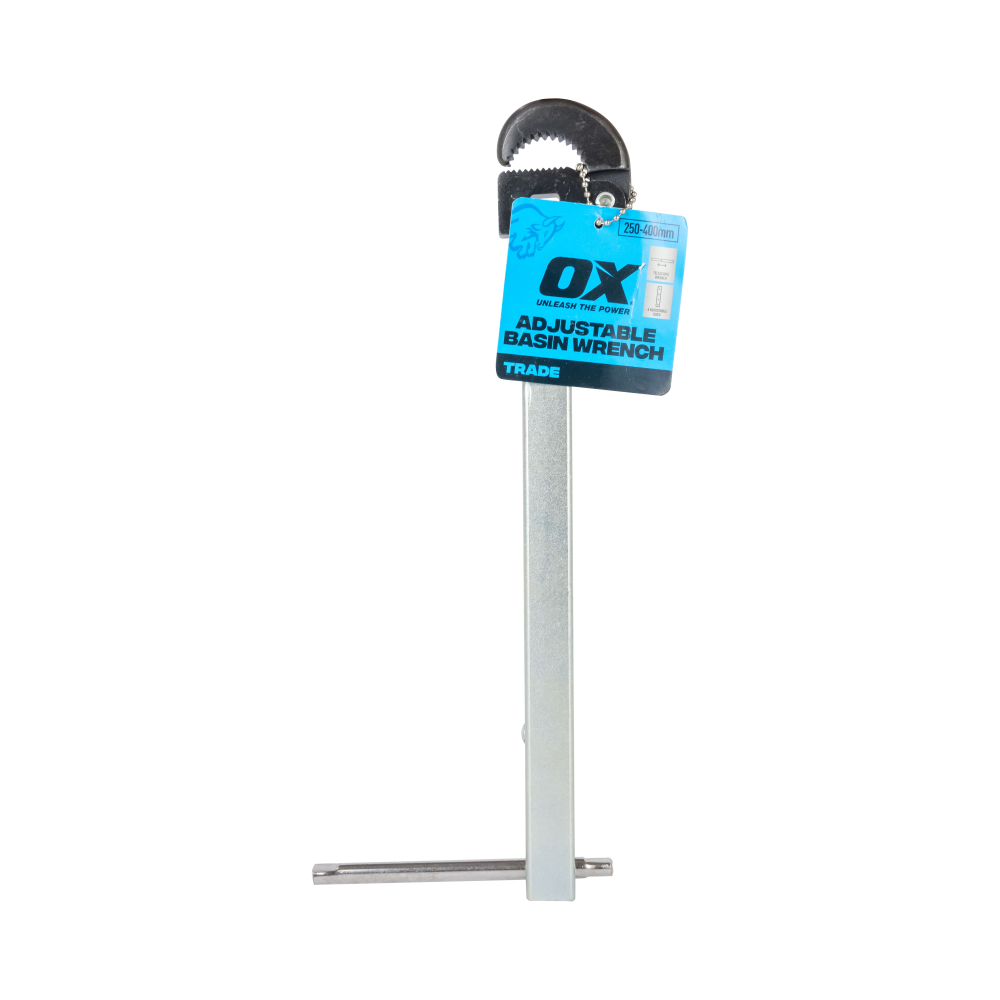 OX Trade Adjustable Basin Wrench, Square Profile