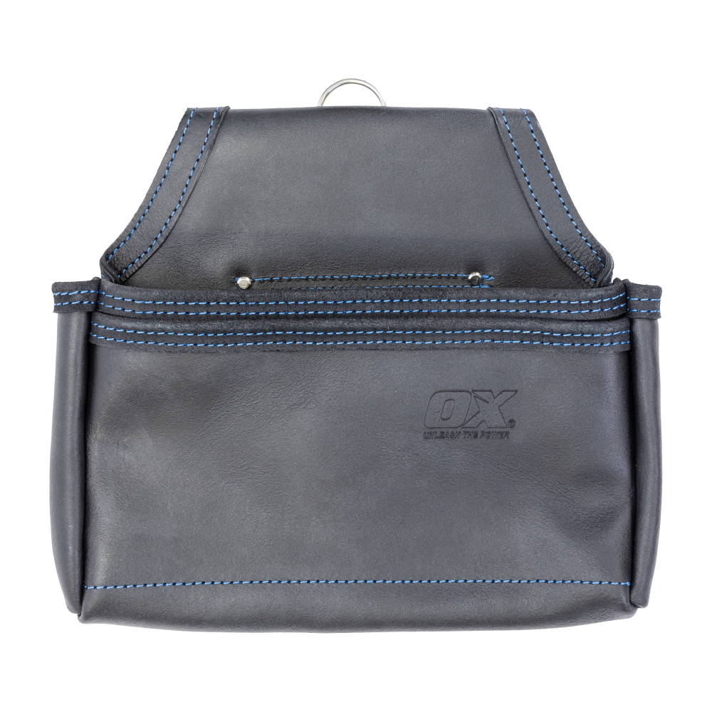 OX Trade Black Leather Bag/Pouch/Apron