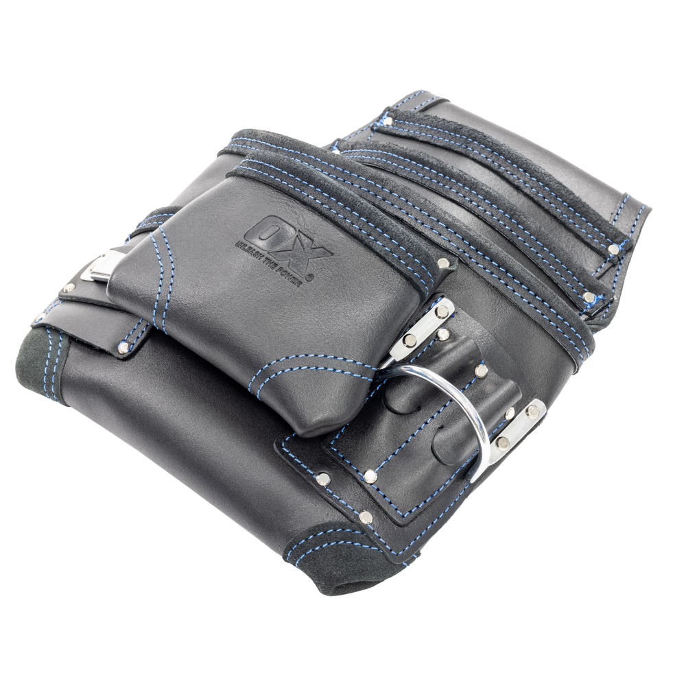 OX Trade Black Leather Bag/Pouch/Apron