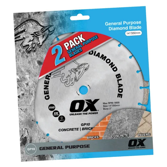 OX General Purpose Diamond Blade, 14”/350mm (TWIN PACK)