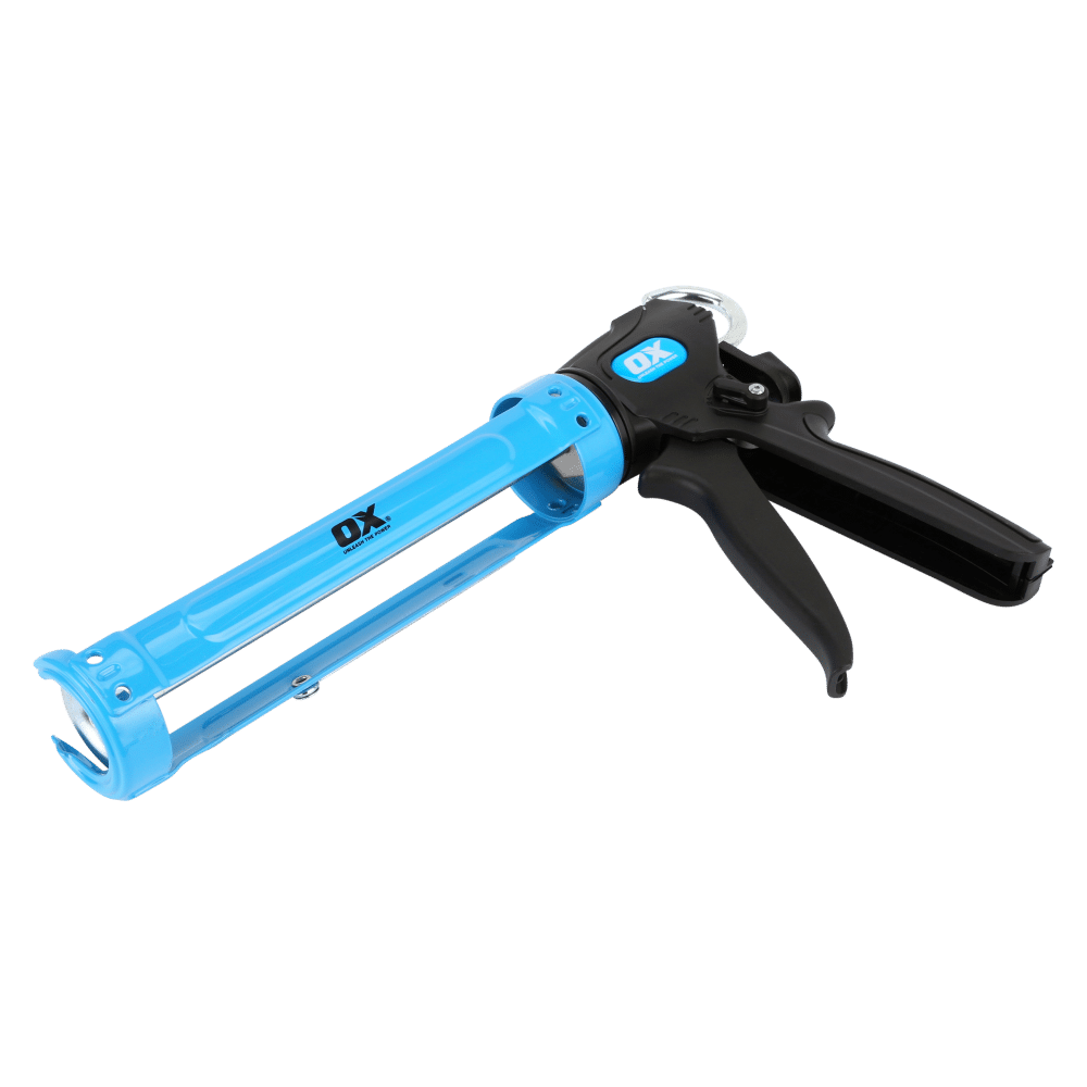 OX Pro 10-Ounce / 310ml Dual Thrust Caulk Gun | 12:1 & 24:1 Thrust Ratio