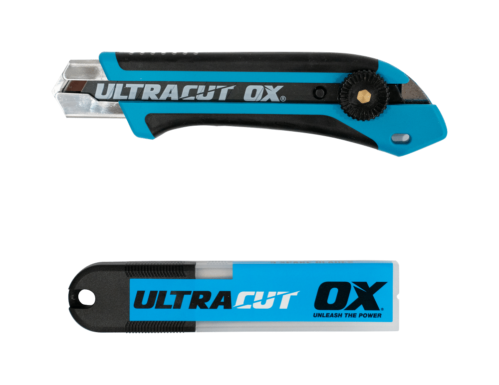 OX Pro 25mm Snap Off Knife & 5 Blades Combo Pack