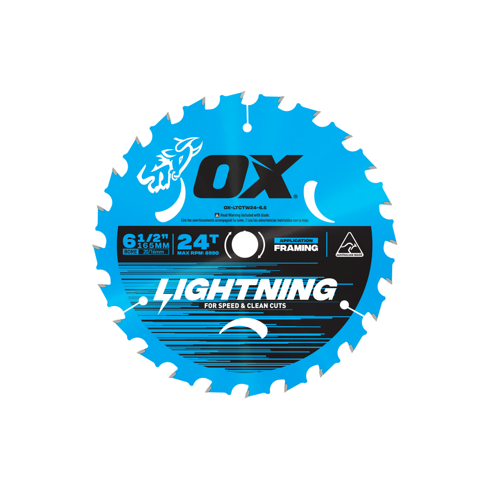 OX Pro Lightning Circular Saw Blade | 24-Tooth