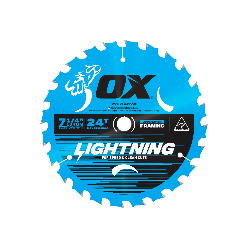 OX Pro Lightning Circular Saw Blade | 24-Tooth