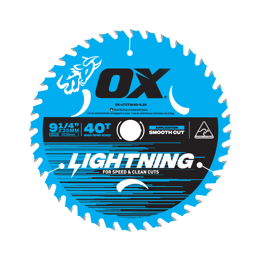 OX Pro Lightning Circular Saw Blade | 40-Tooth