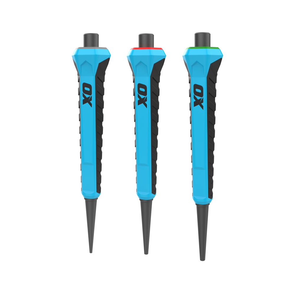 OX Pro Nail Punch w/ Grip 3-Pack