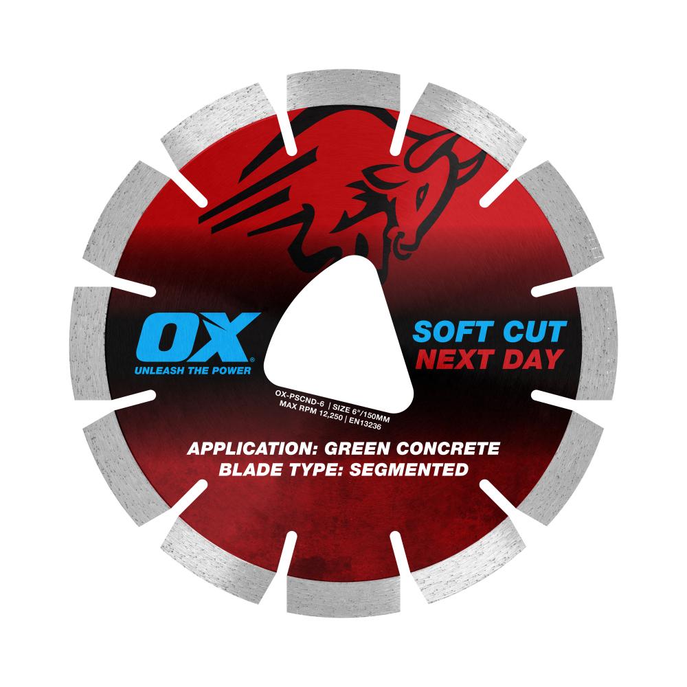 OX Pro Soft Cut Next Day Diamond Blade – 6"