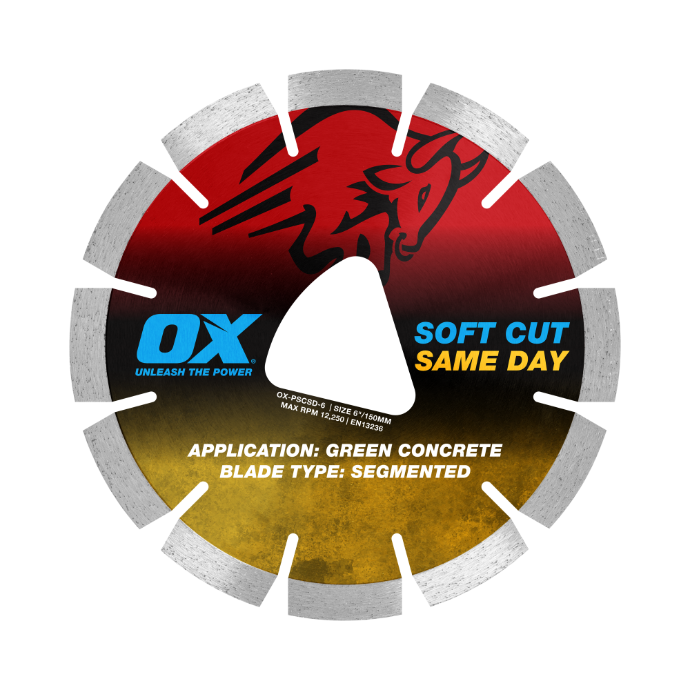 OX Pro Soft Cut Same Day Diamond Blade - 6"