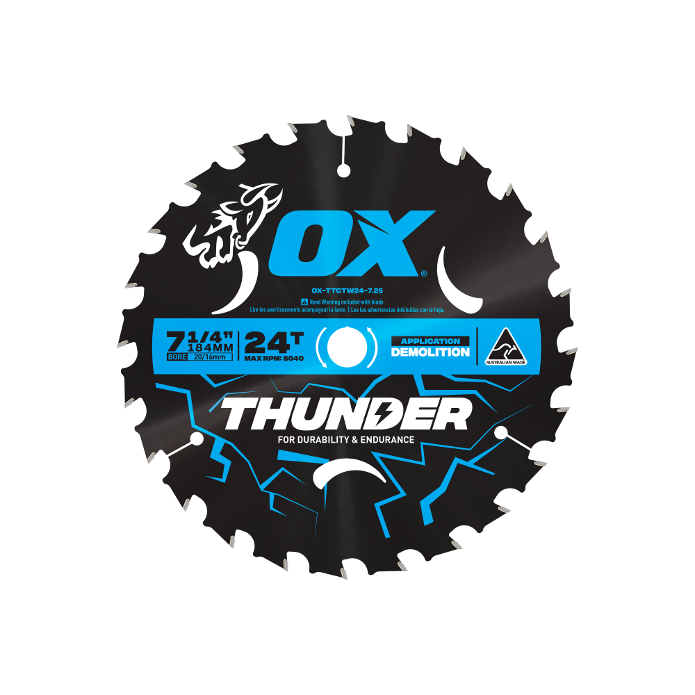 OX Pro Thunder Circular Saw Blade | 24-Tooth