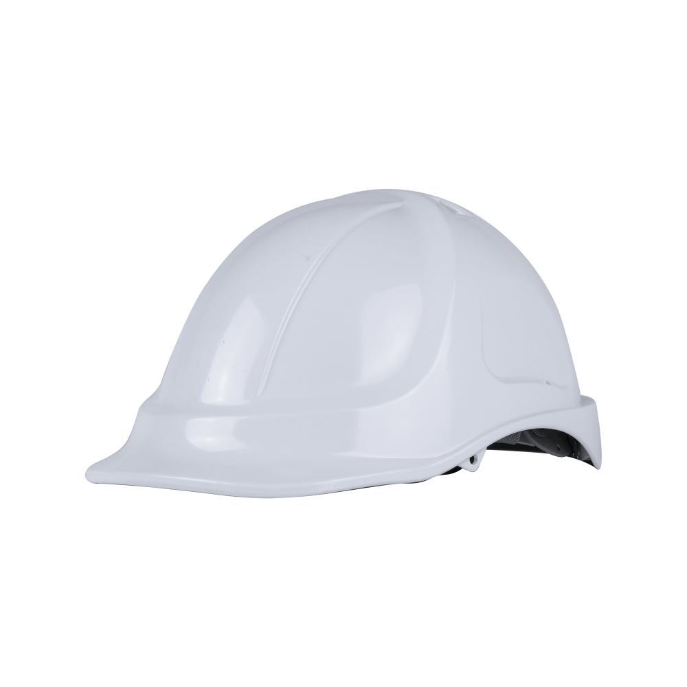 OX Safety Hard Hat, 6-Point Web Suspension, Vented - White