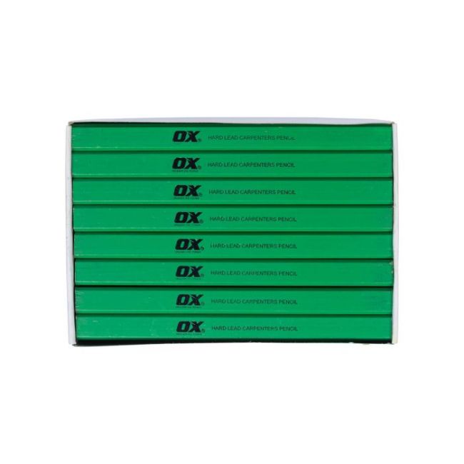 OX Trade Hard Green Carpenters Pencils - 72 pack