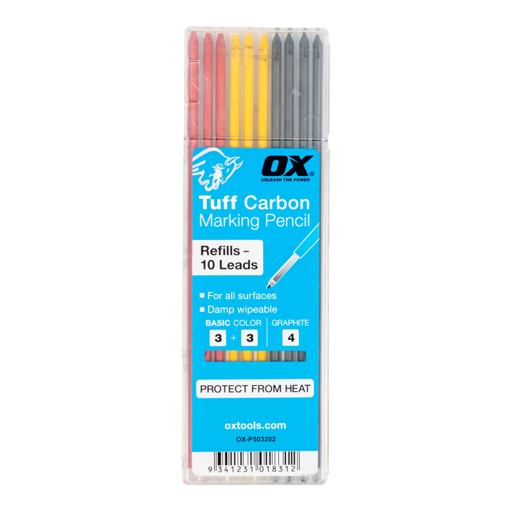 OX Tuff Carbon Refills Basic Colour & Graphite Lead - 10 Pack